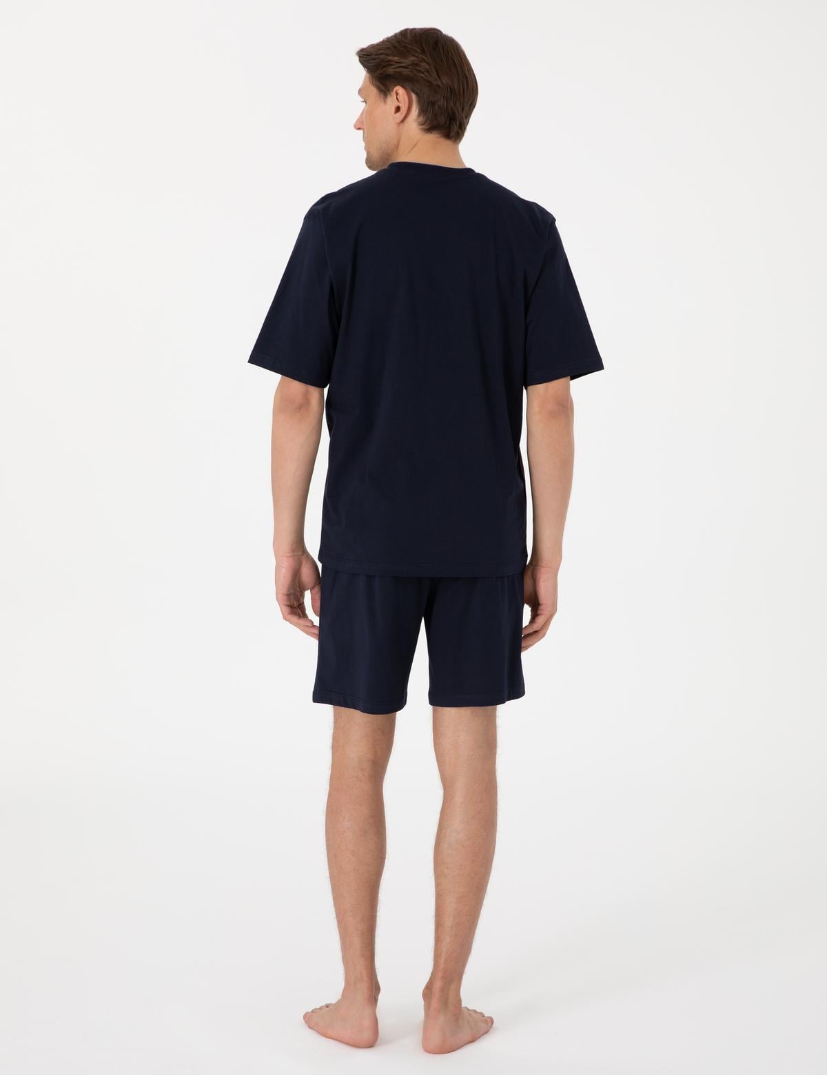 Bordo Kısakol 3'lü Jakarlı Pijama Takımı - 50314445004