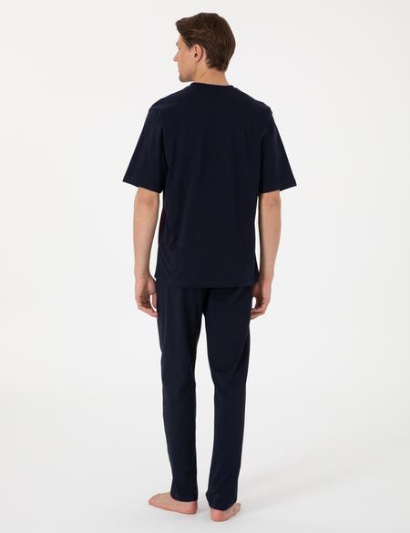 Bordo Kısakol 3'lü Jakarlı Pijama Takımı - 50314445004