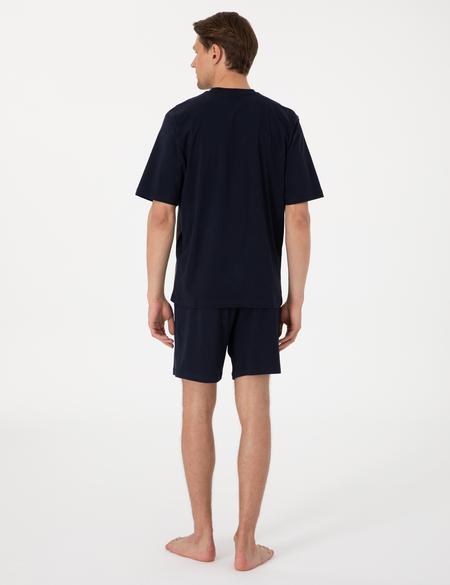 Kahverengi Kısakol 3'lü Jakarlı Pijama Takımı - 50314446004