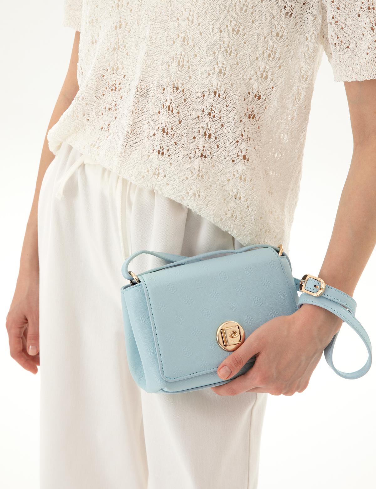 Açık Mavi Omuz Çantası - 50318393003