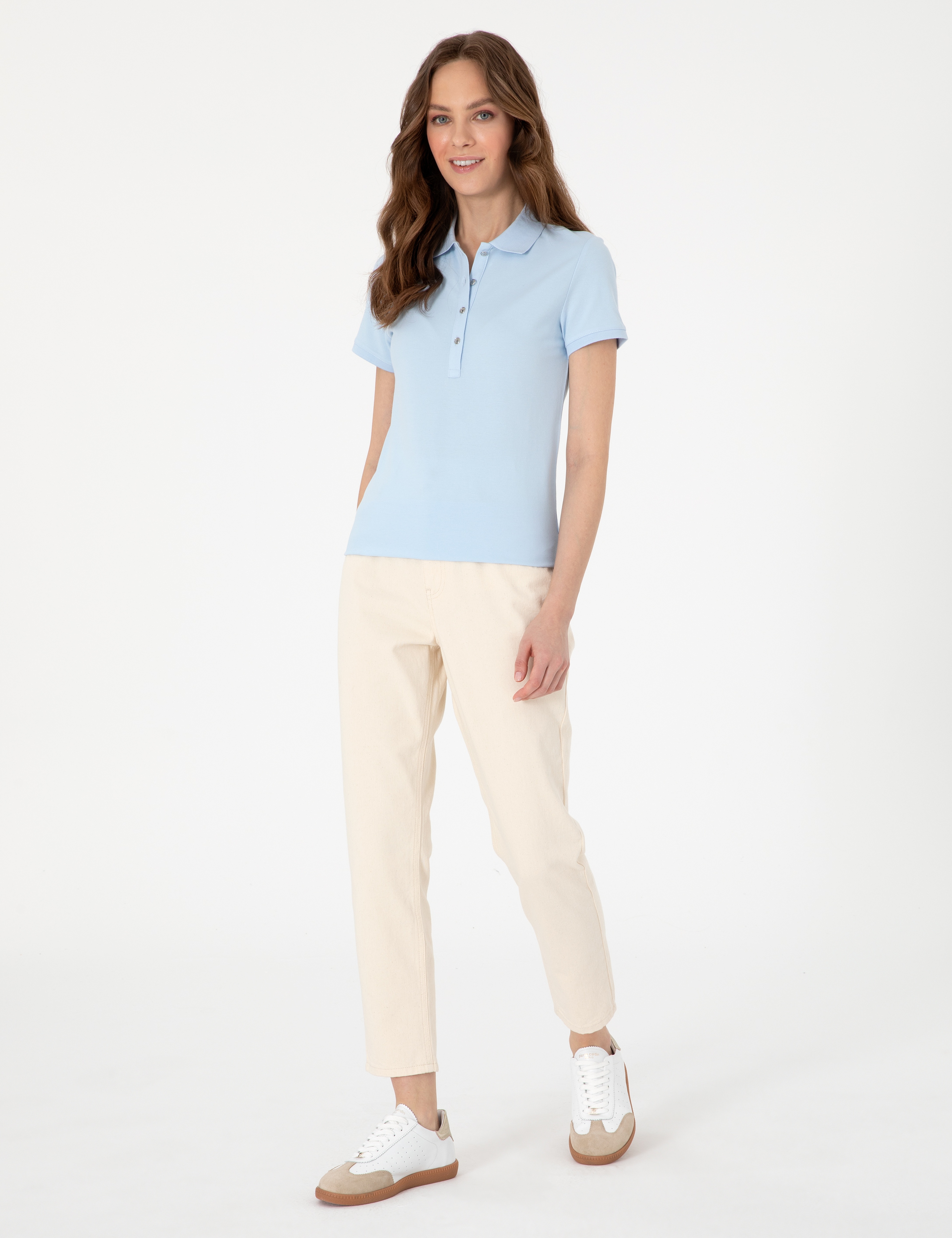 Mavi Slim Fit Pamuklu Polo Yaka Basic Tişört