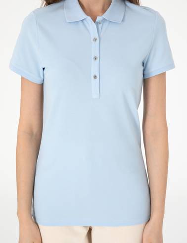 Mavi Slim Fit Pamuklu Polo Yaka Basic Tişört