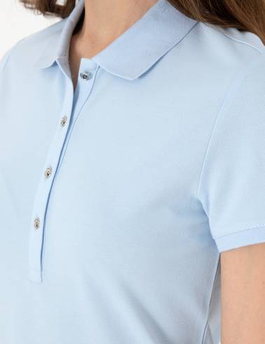 Mavi Slim Fit Pamuklu Polo Yaka Basic Tişört