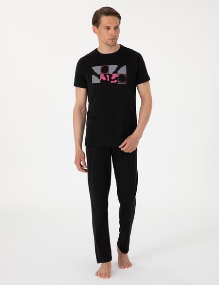 Siyah Kısakol Pijama Takımı - 50314389017