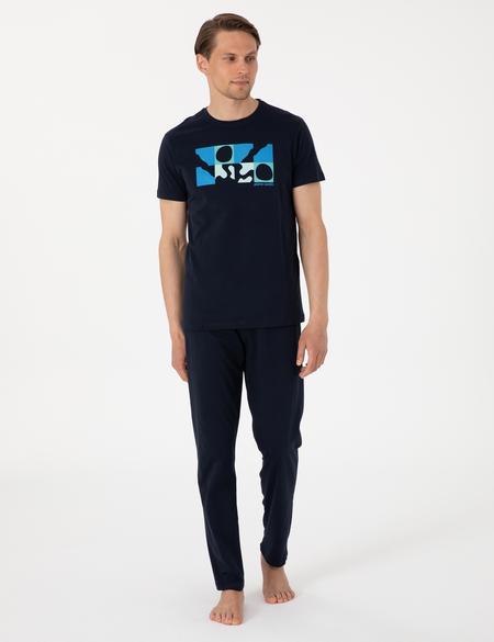 Lacivert Kısakol Pijama Takımı - 50314389018