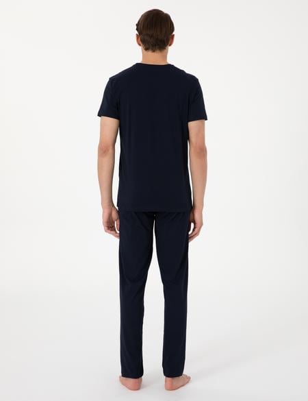 Lacivert Kısakol Pijama Takımı - 50314389018