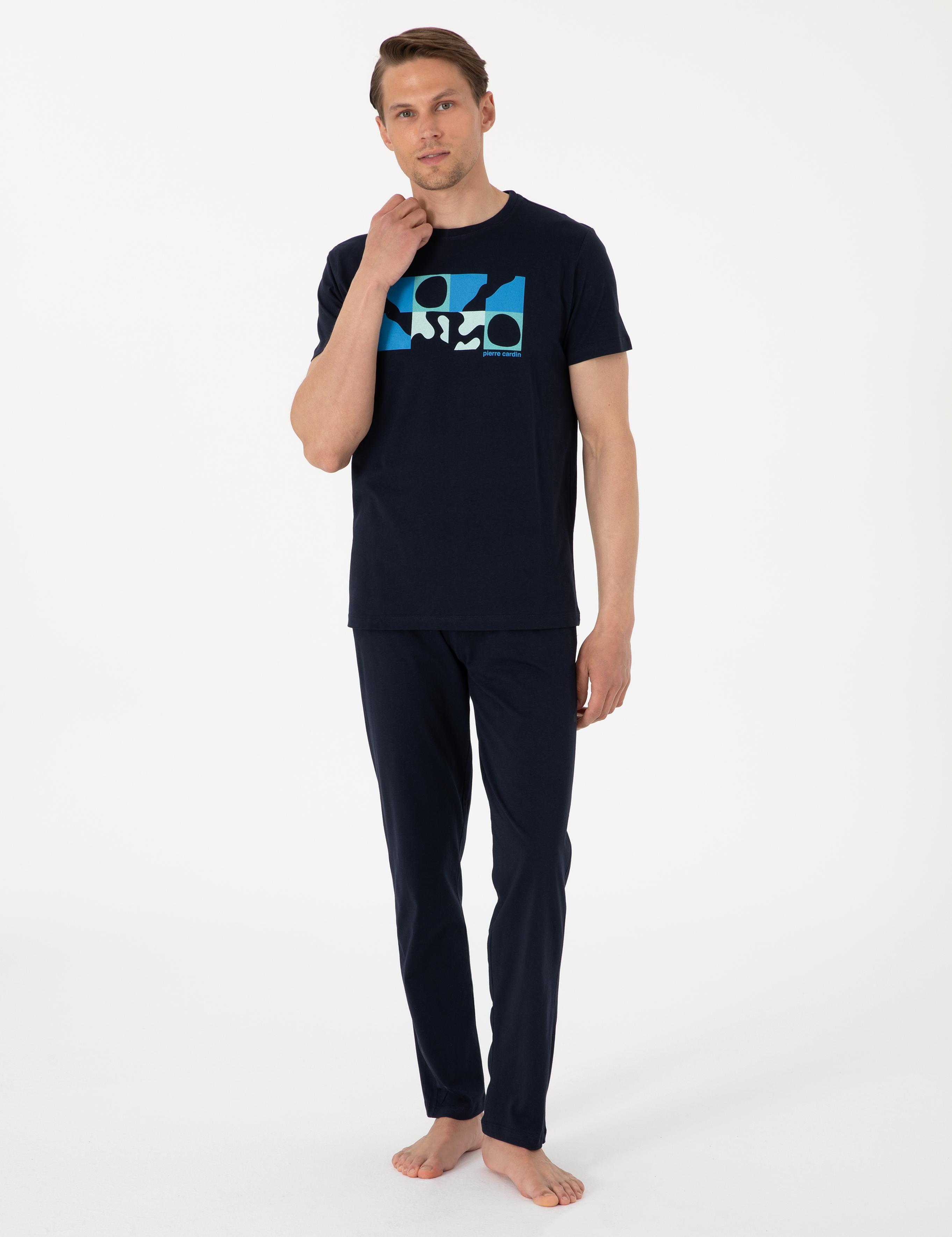 Lacivert Kısakol Pijama Takımı