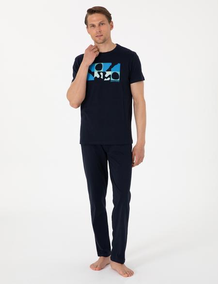 Lacivert Kısakol Pijama Takımı - 50314389018