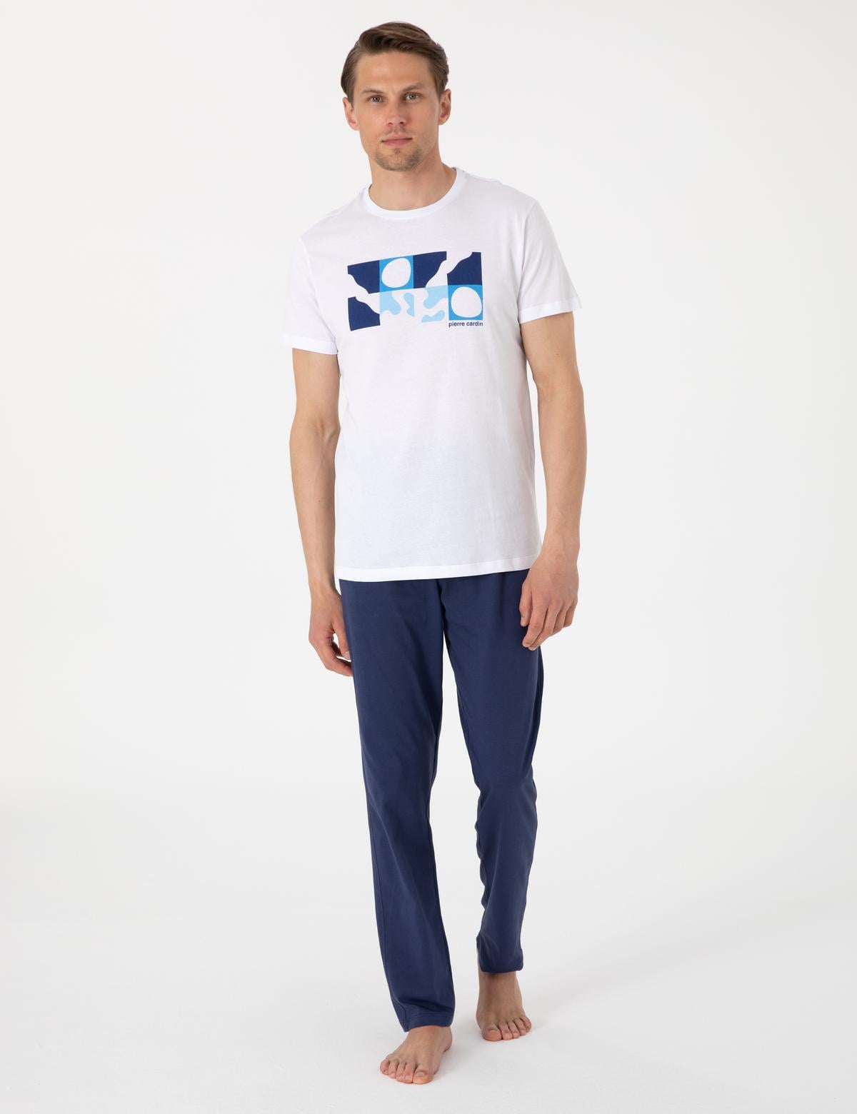 Beyaz Kısakol Pijama Takımı - 50314389020