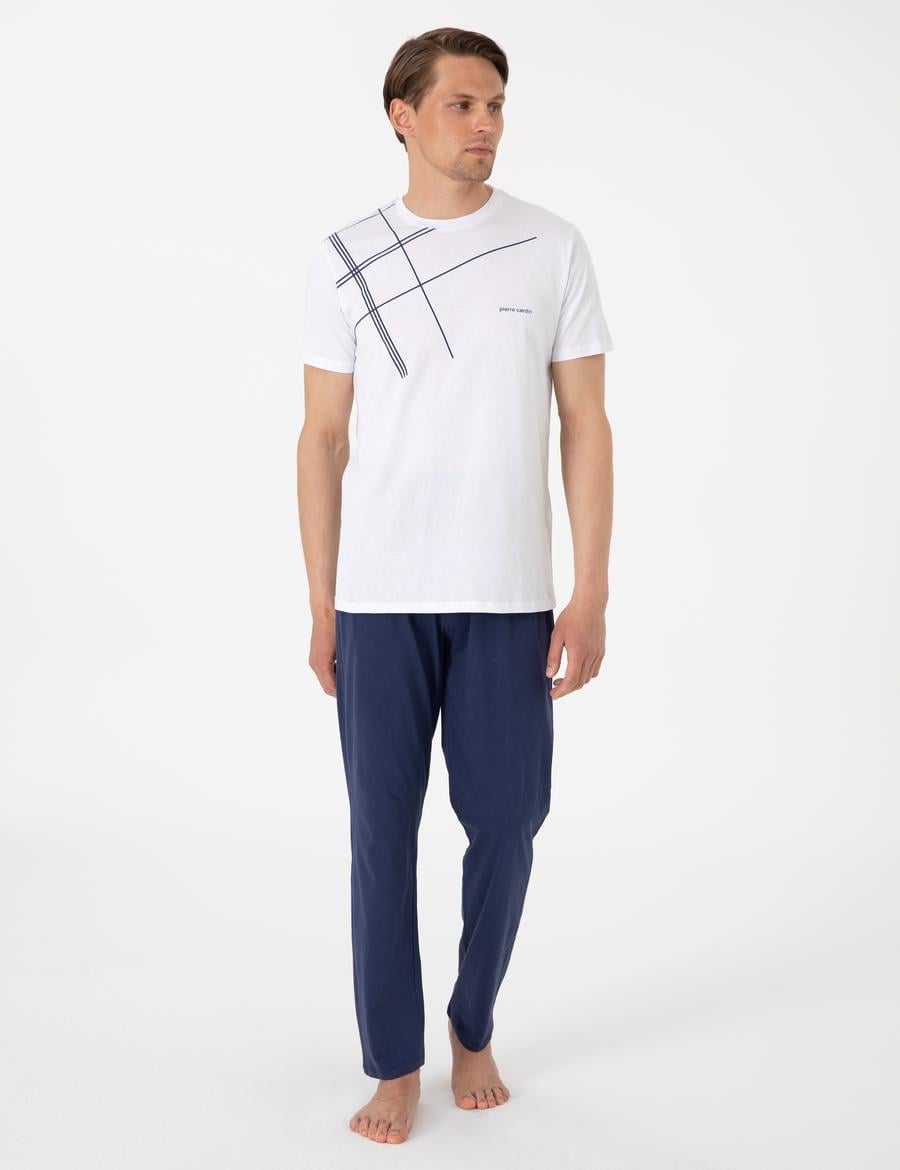 Beyaz Kısakol Pijama Takımı