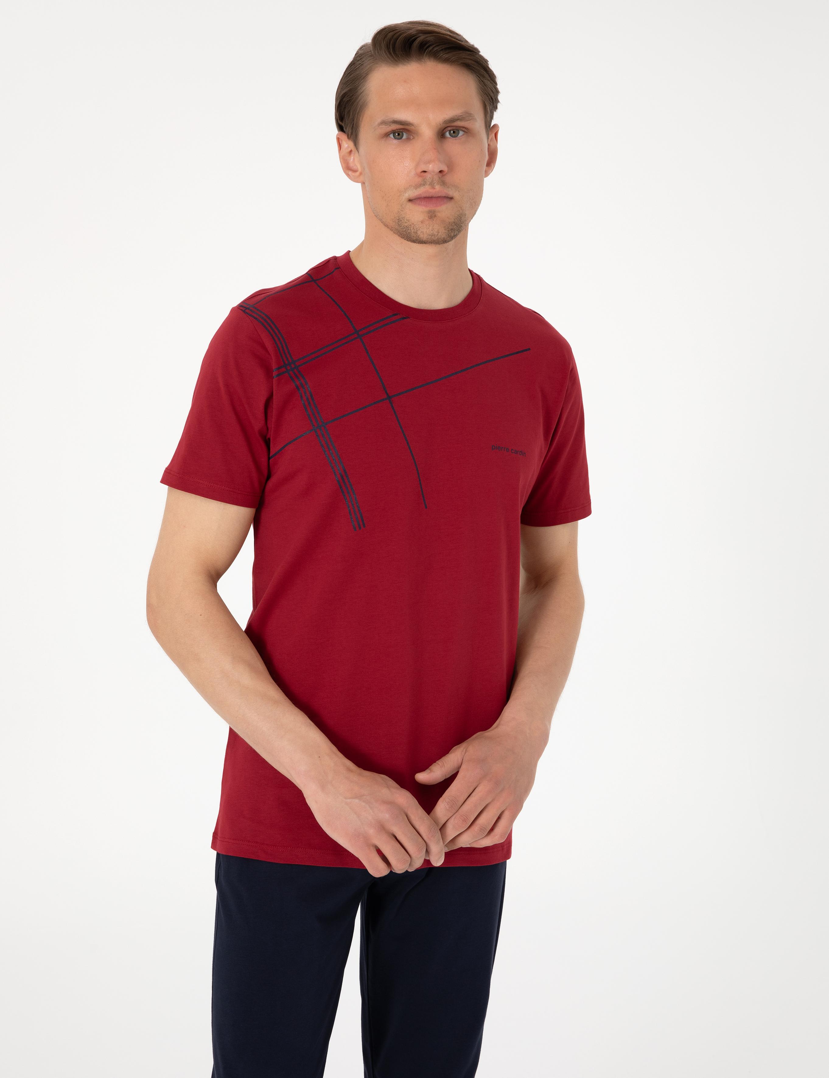 Bordo Kısakol Pijama Takımı