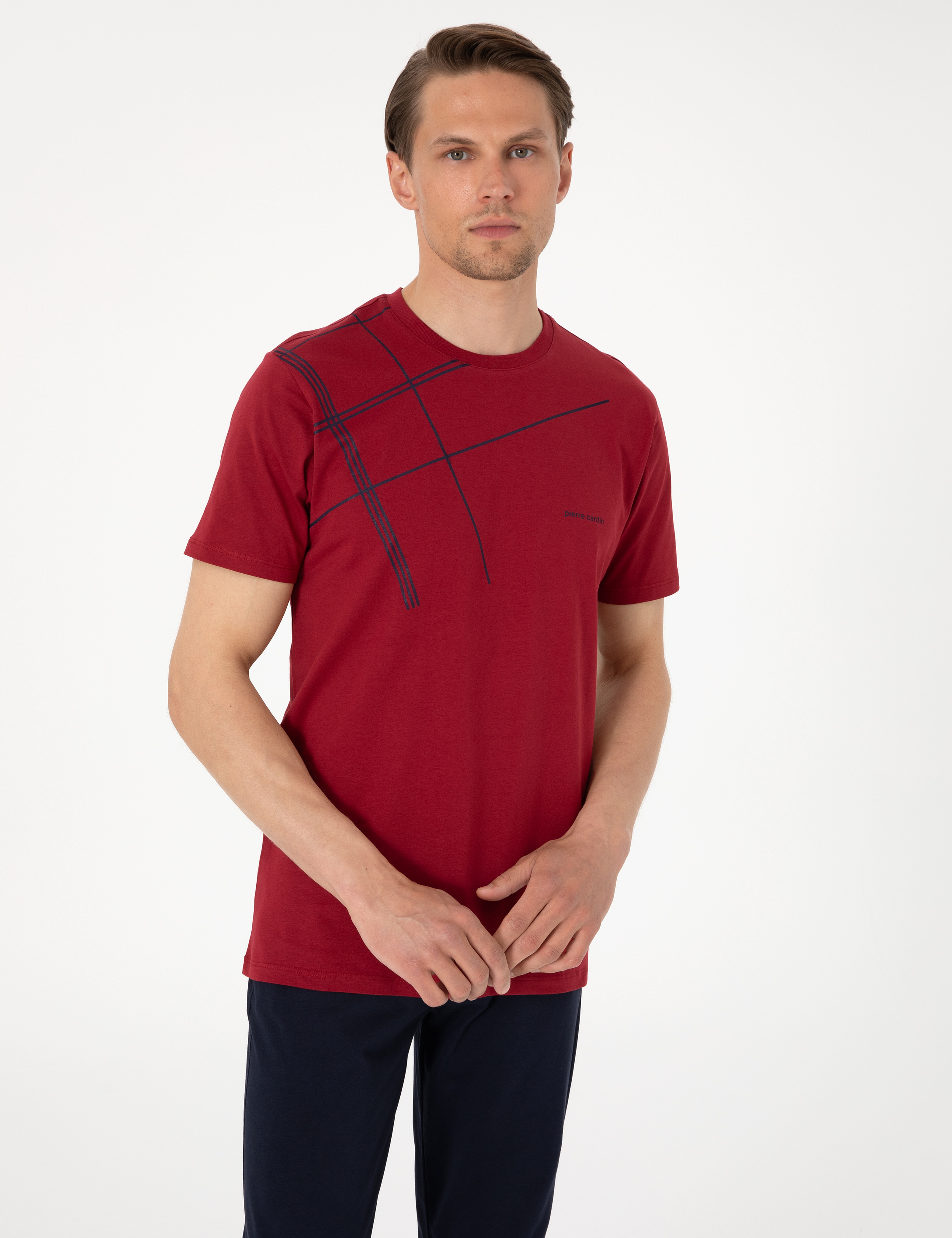 Bordo Kısakol Pijama Takımı - Image 3