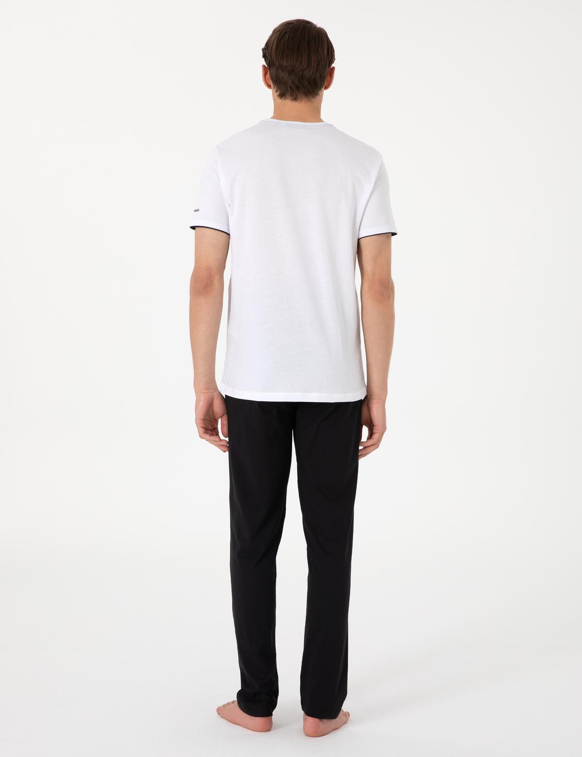 Beyaz Kısakol Pijama Takımı - 50314416001