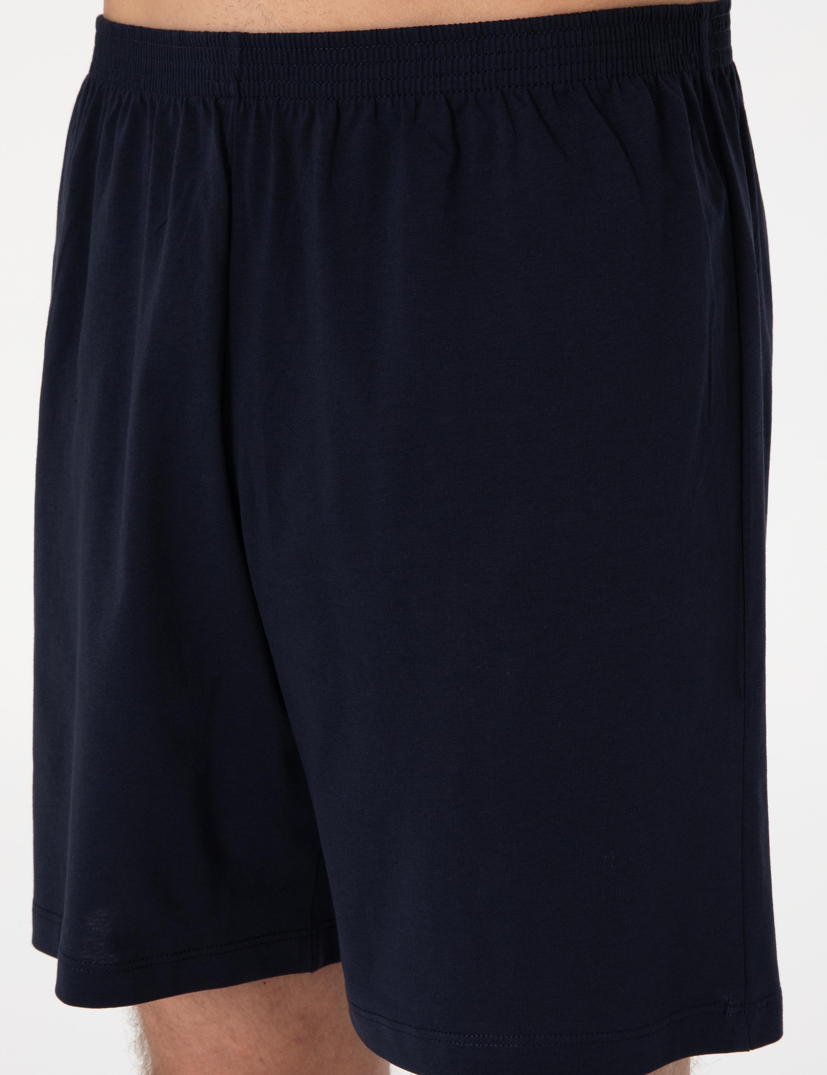 Mavi Kısakol 3'lü Jakarlı Pijama Takımı