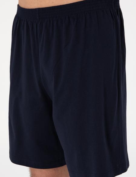 Mavi Kısakol 3'lü Jakarlı Pijama Takımı - 50314445011