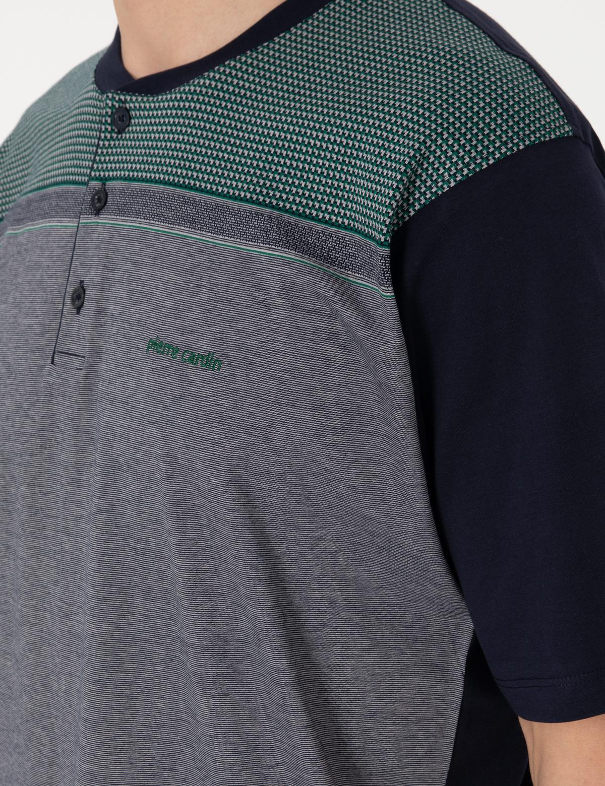 Yeşil Kısakol 3'lü Jakarlı Pijama Takımı - 50314446002