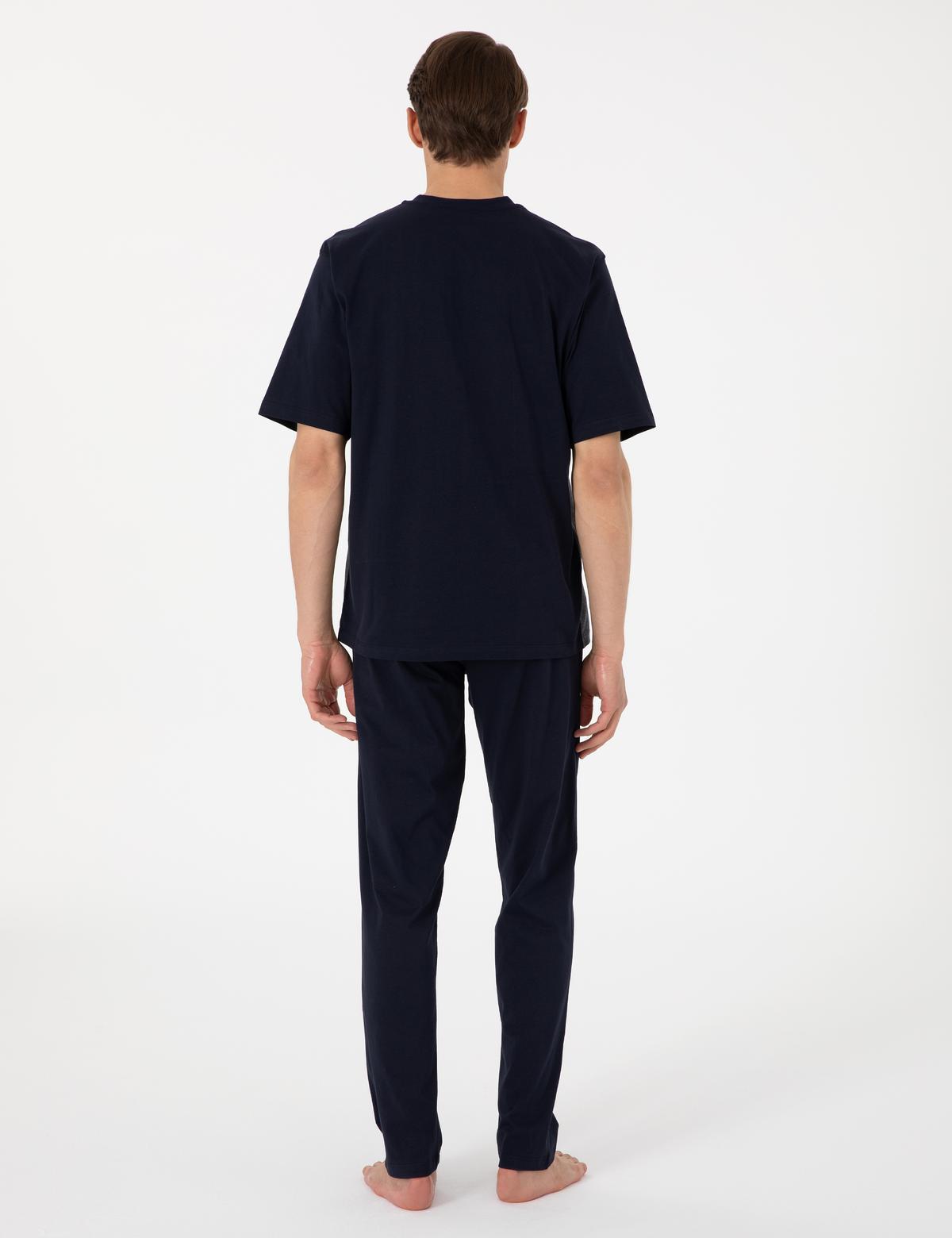 Yeşil Kısakol 3'lü Jakarlı Pijama Takımı - 50314446002