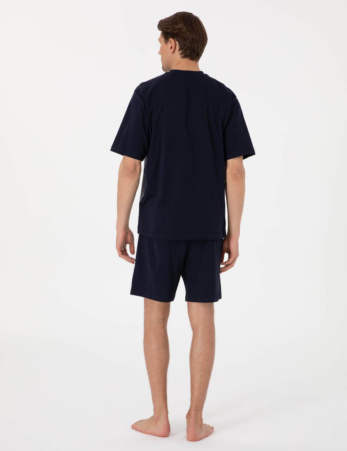 Yeşil Kısakol 3'lü Jakarlı Pijama Takımı - 50314446002