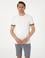 Ekru Slim Fit Bisiklet Yaka Triko Tişört