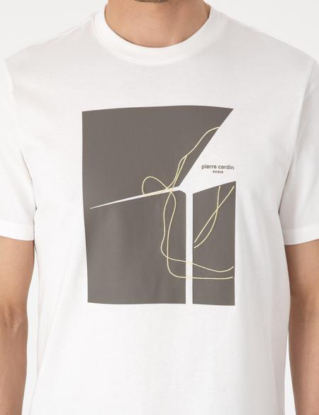 Ekru Regular Fit Tişört - 50302576194