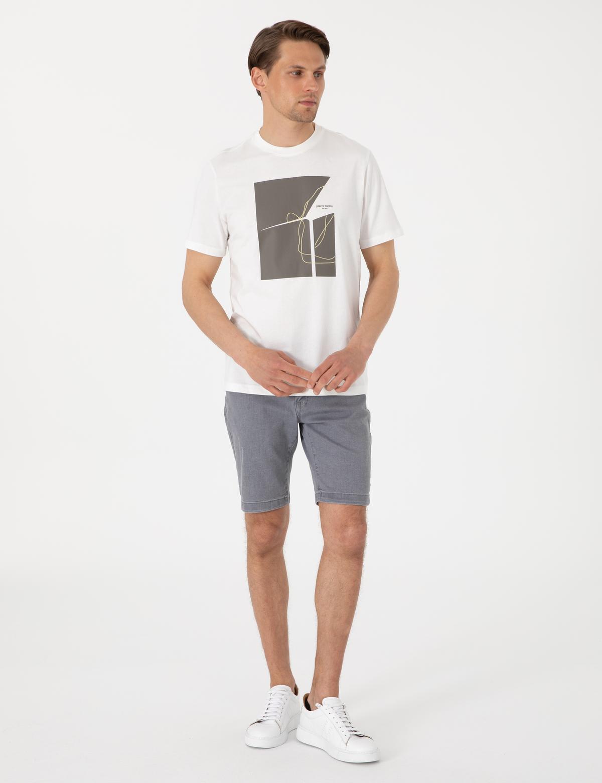 Ekru Regular Fit Tişört - 50302576194