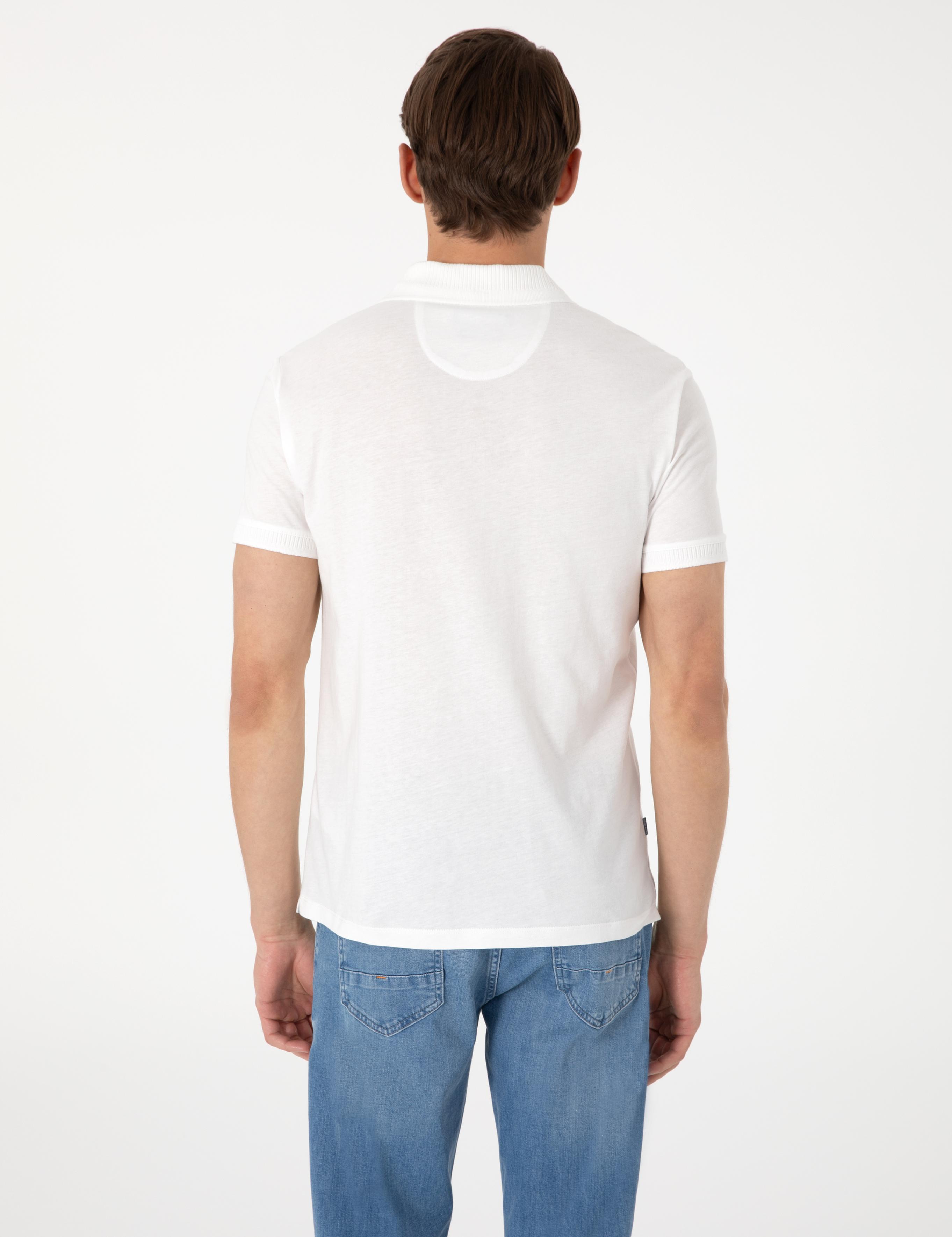 Ekru Slim Fit Tişört