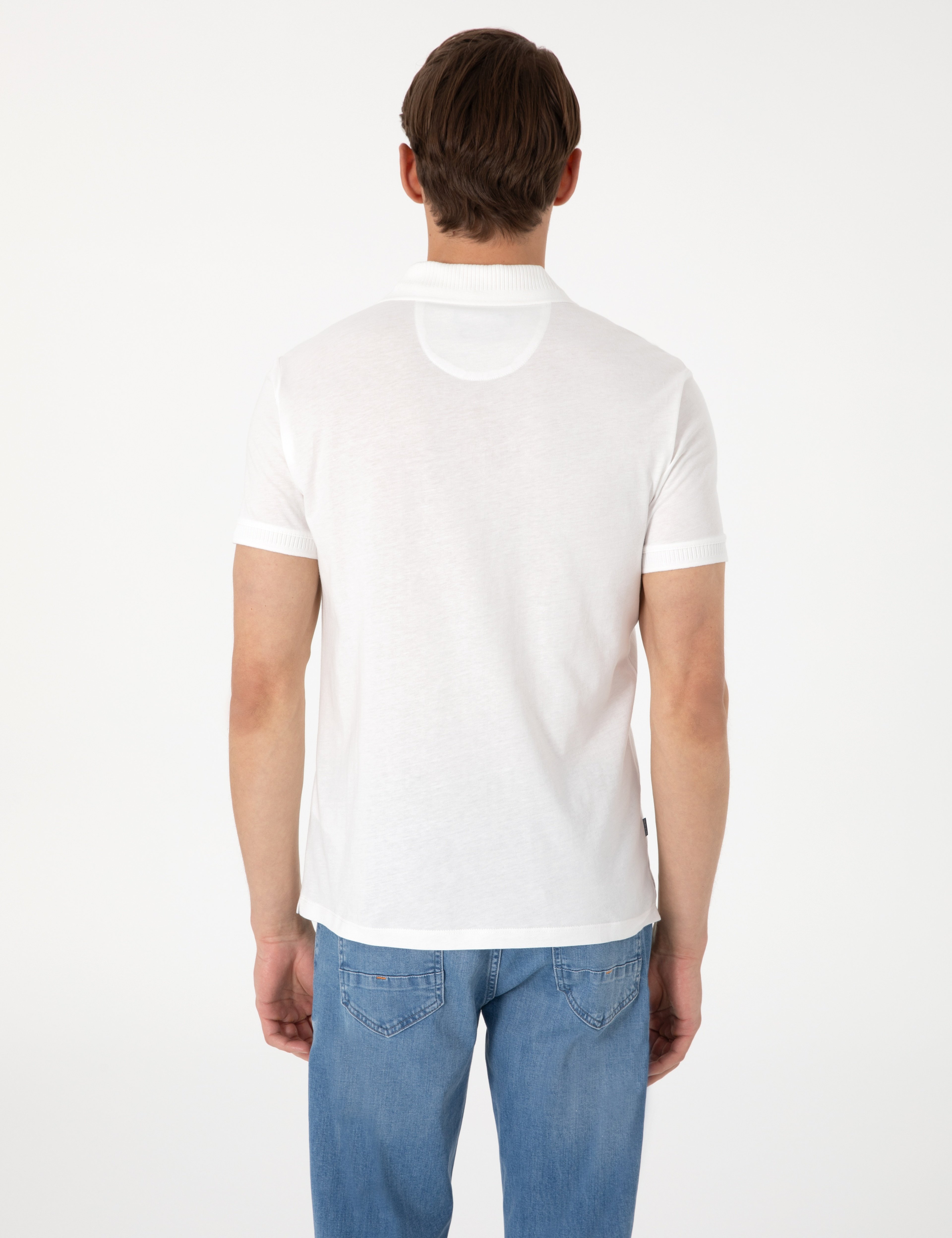Ekru Slim Fit Tişört