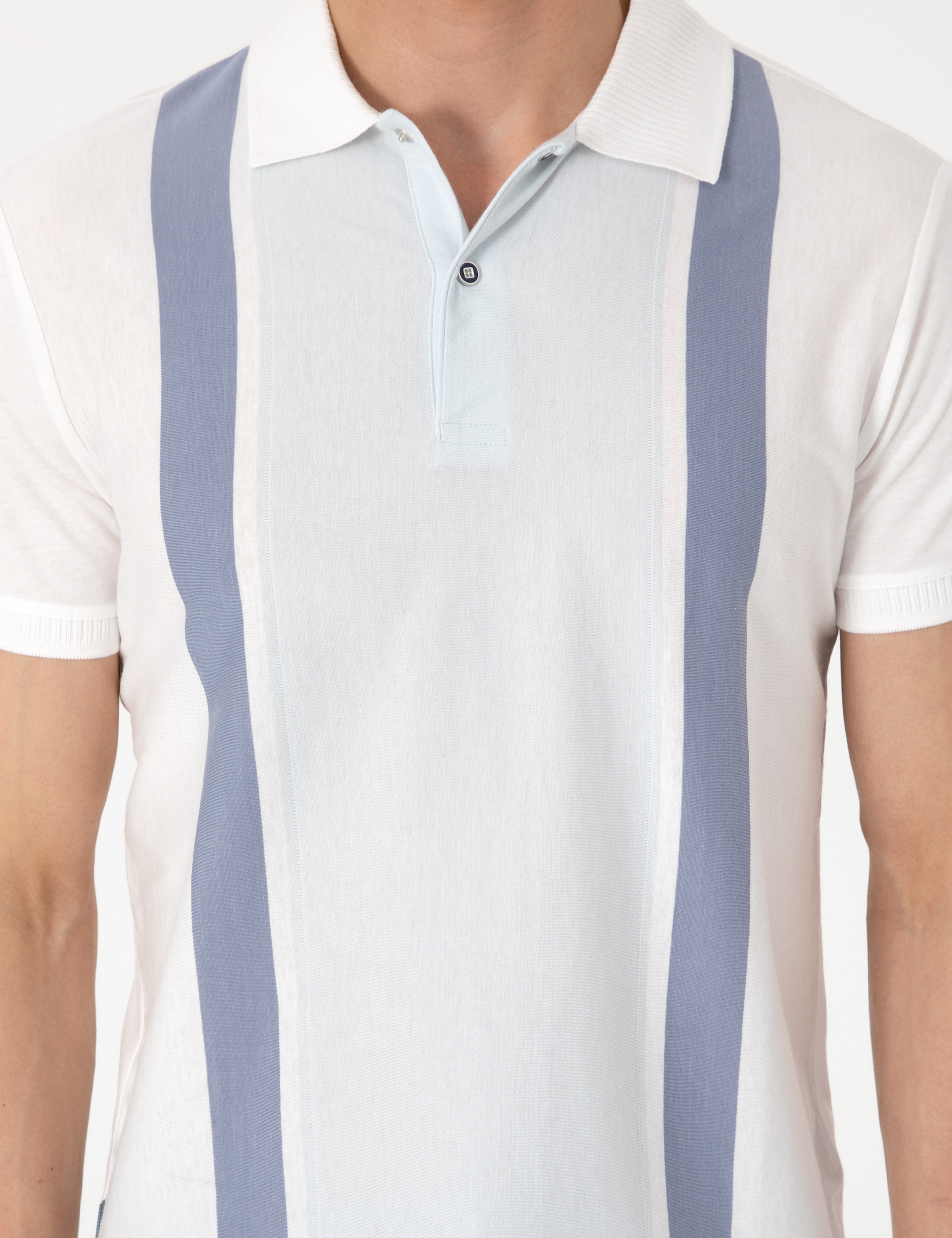 Ekru Slim Fit Tişört - Image 6