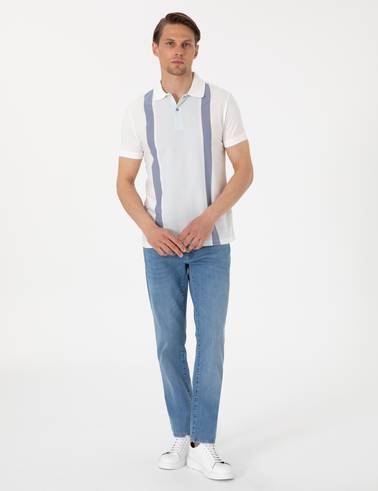 Ekru Slim Fit Tişört