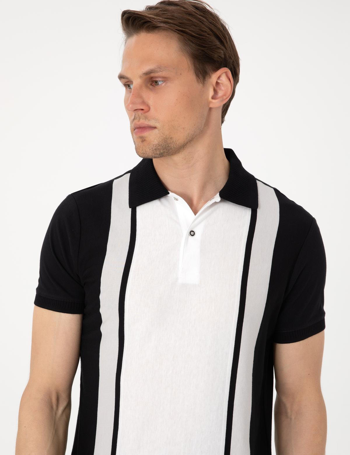 Siyah Slim Fit Tişört - 50302598043