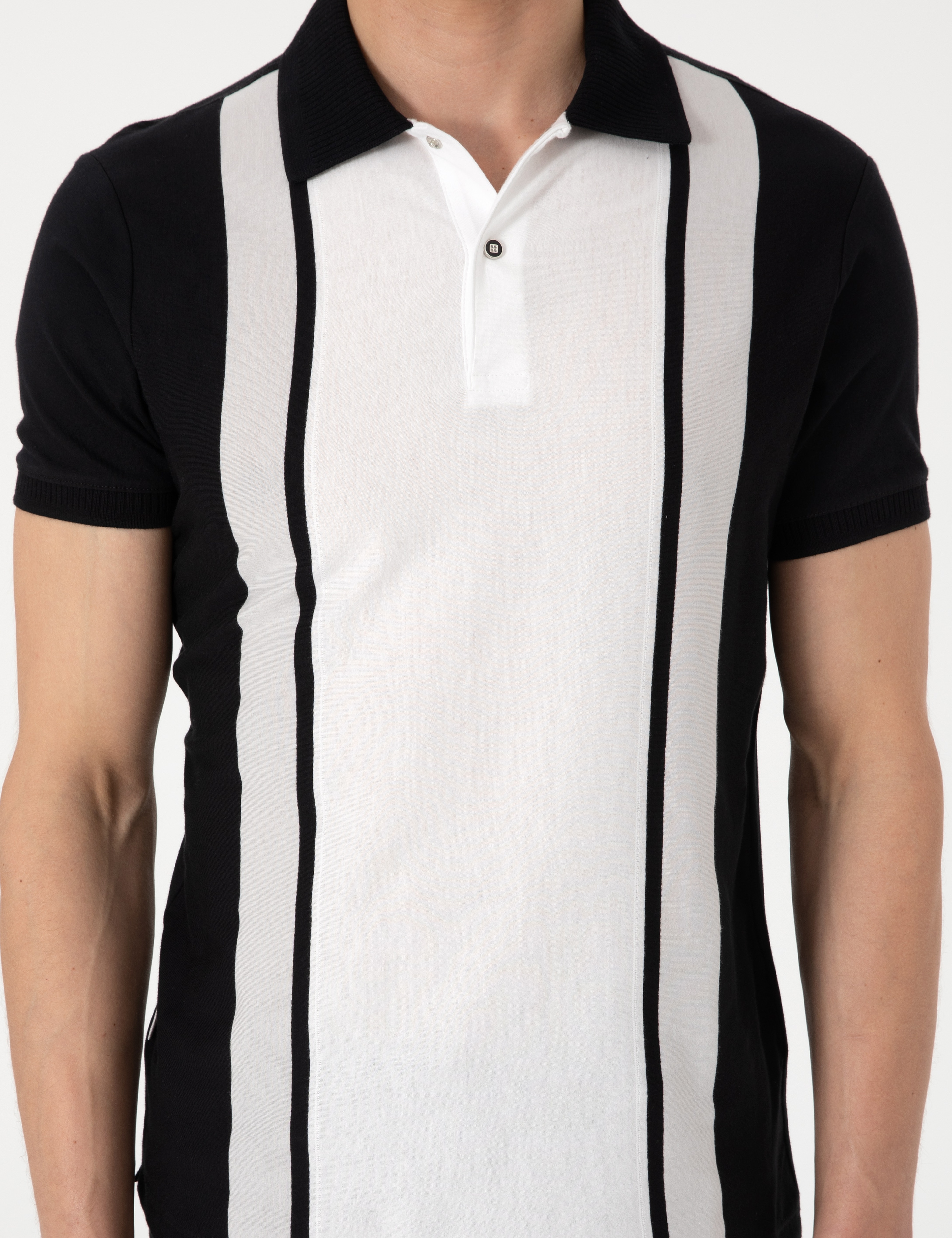 Siyah Slim Fit Tişört - Image 6