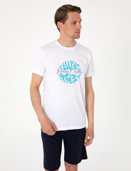 Beyaz Kısakol Şortlu Pijama Takımı - 50314388005