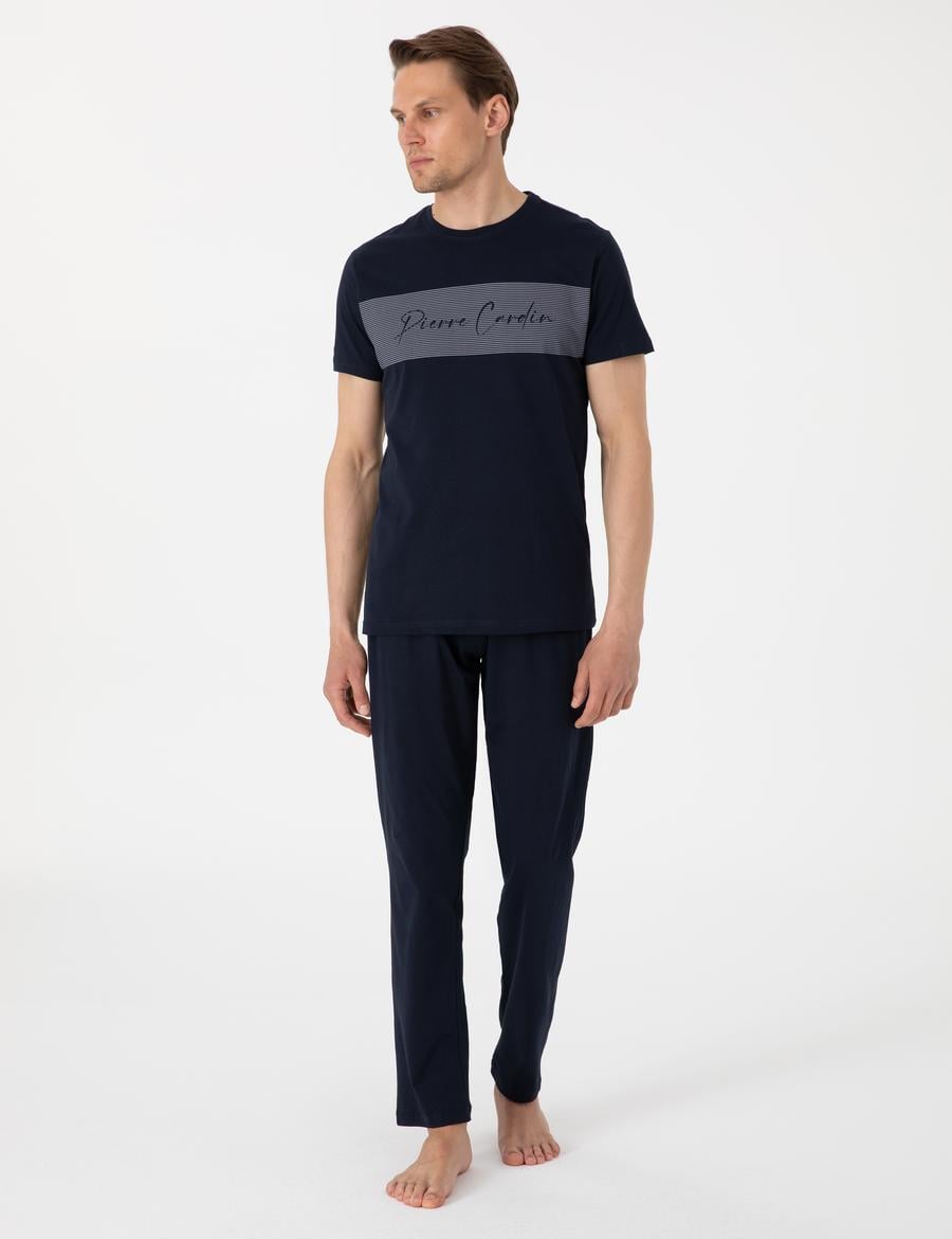 Lacivert Kısakol Pijama Takımı