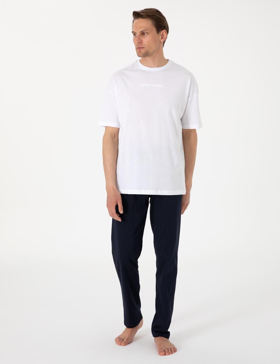 Beyaz Kısakol Pijama Takımı