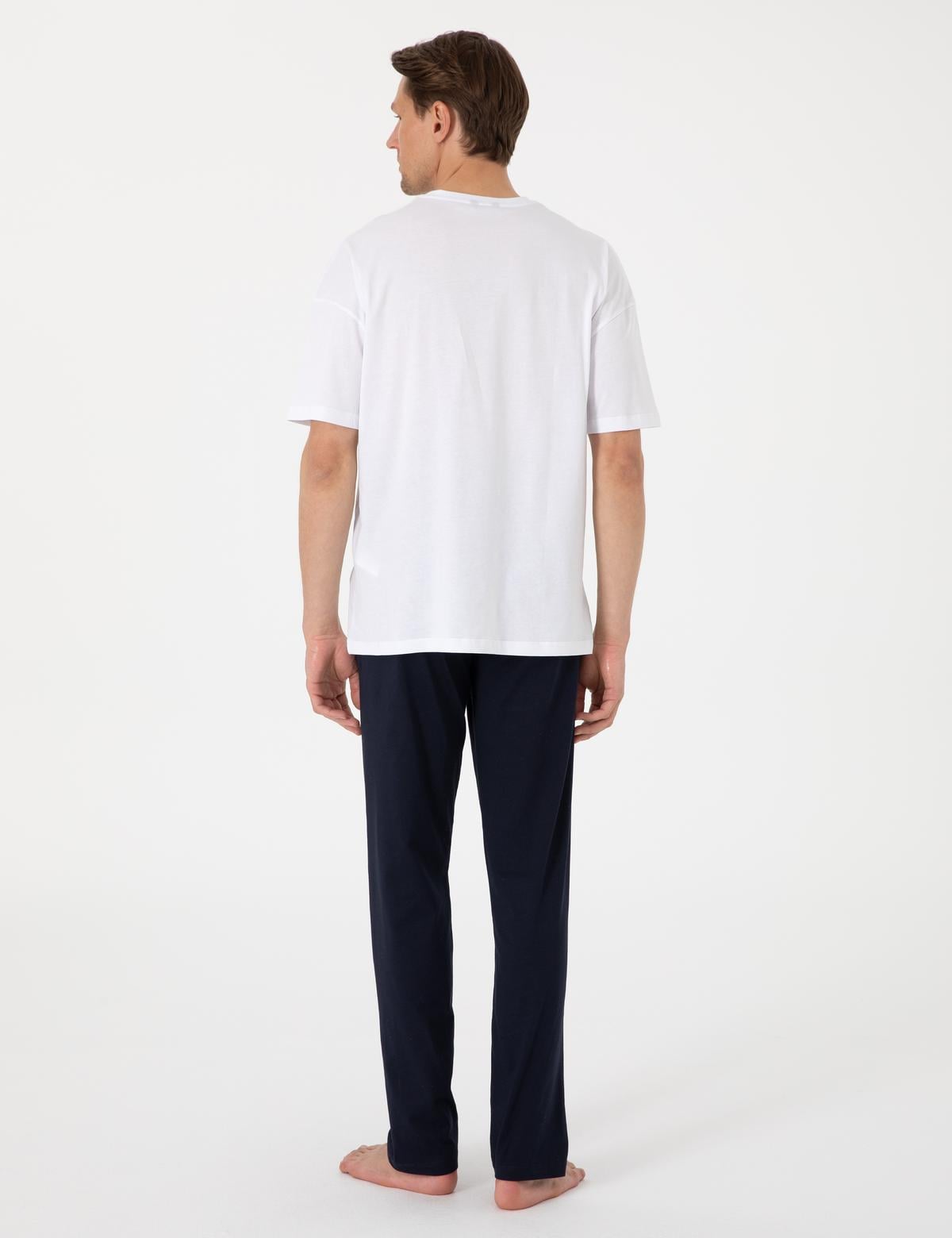 Beyaz Kısakol Pijama Takımı - 50314419023