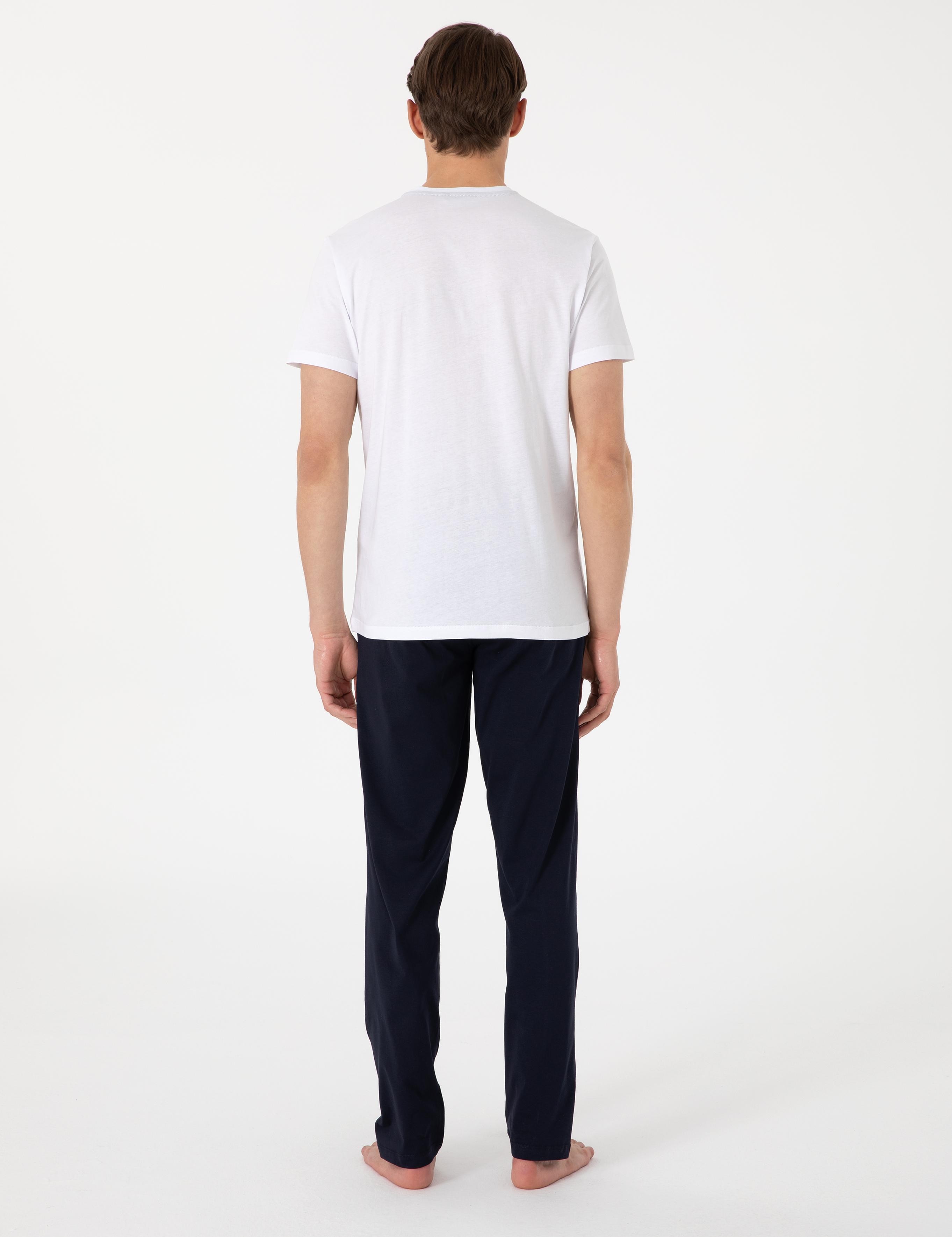 Beyaz Kısakol Pijama Takımı