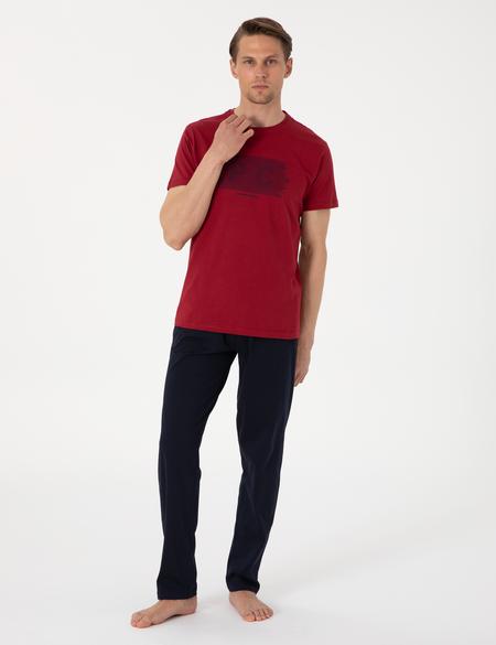 Bordo Kısakol Pijama Takımı - 50314417005