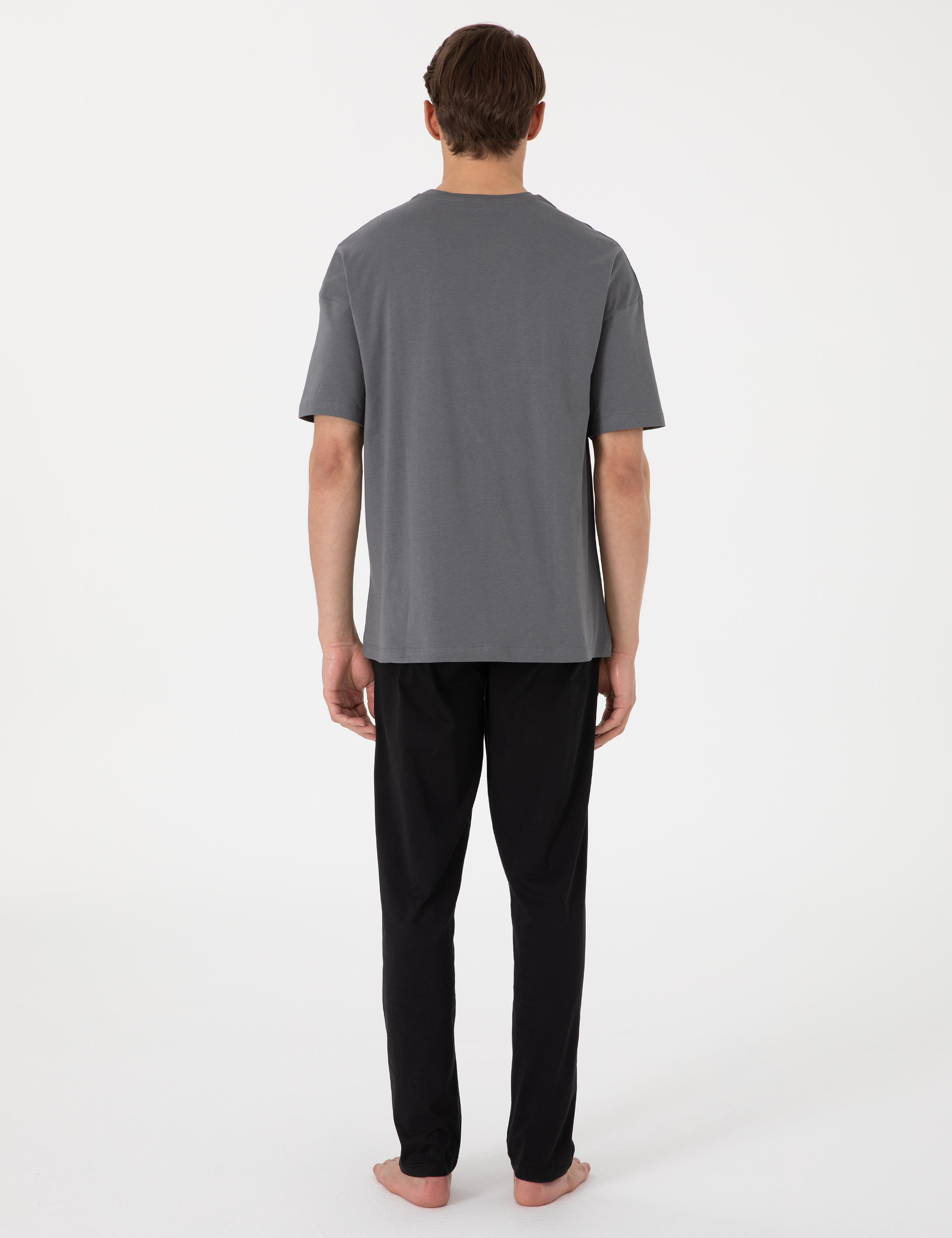 Gri Kısakol Pijama Takımı - Image 5