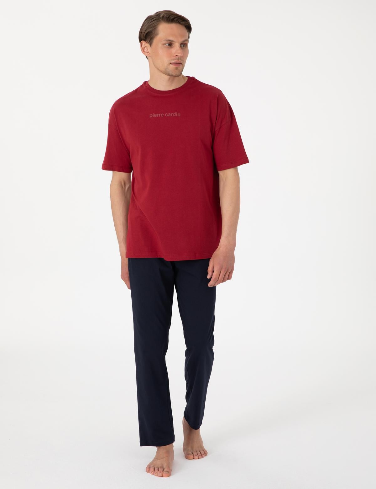 Bordo Kısakol Pijama Takımı - 50314419004