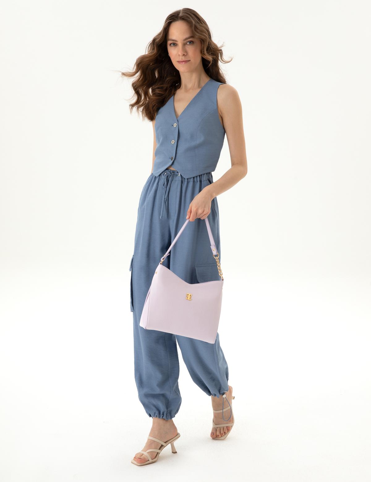 Açık Lila Omuz Çantası