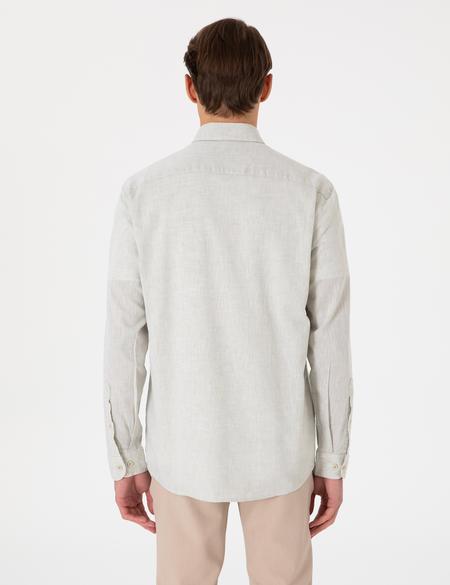 Yeşil Regular Fit Uzun Kollu Gömlek - 50303245001