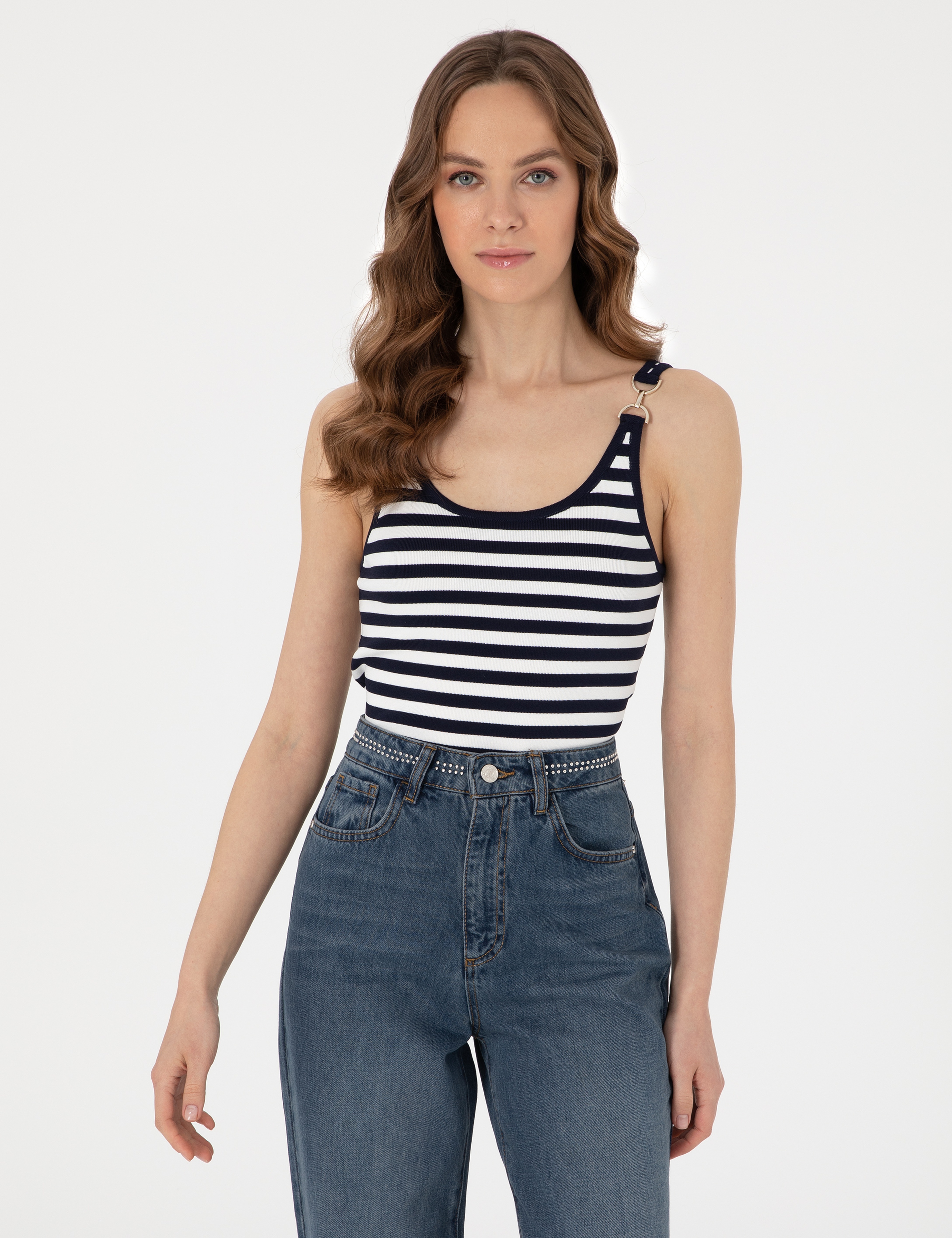 Lacivert Slim Fit Triko Tişört - Image 1