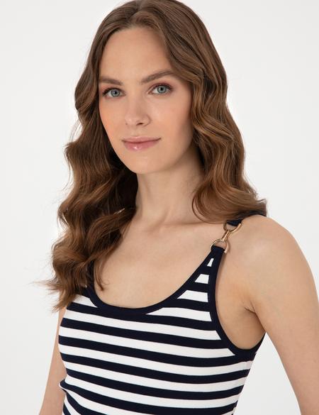 Lacivert Slim Fit Triko Tişört - 50305603013