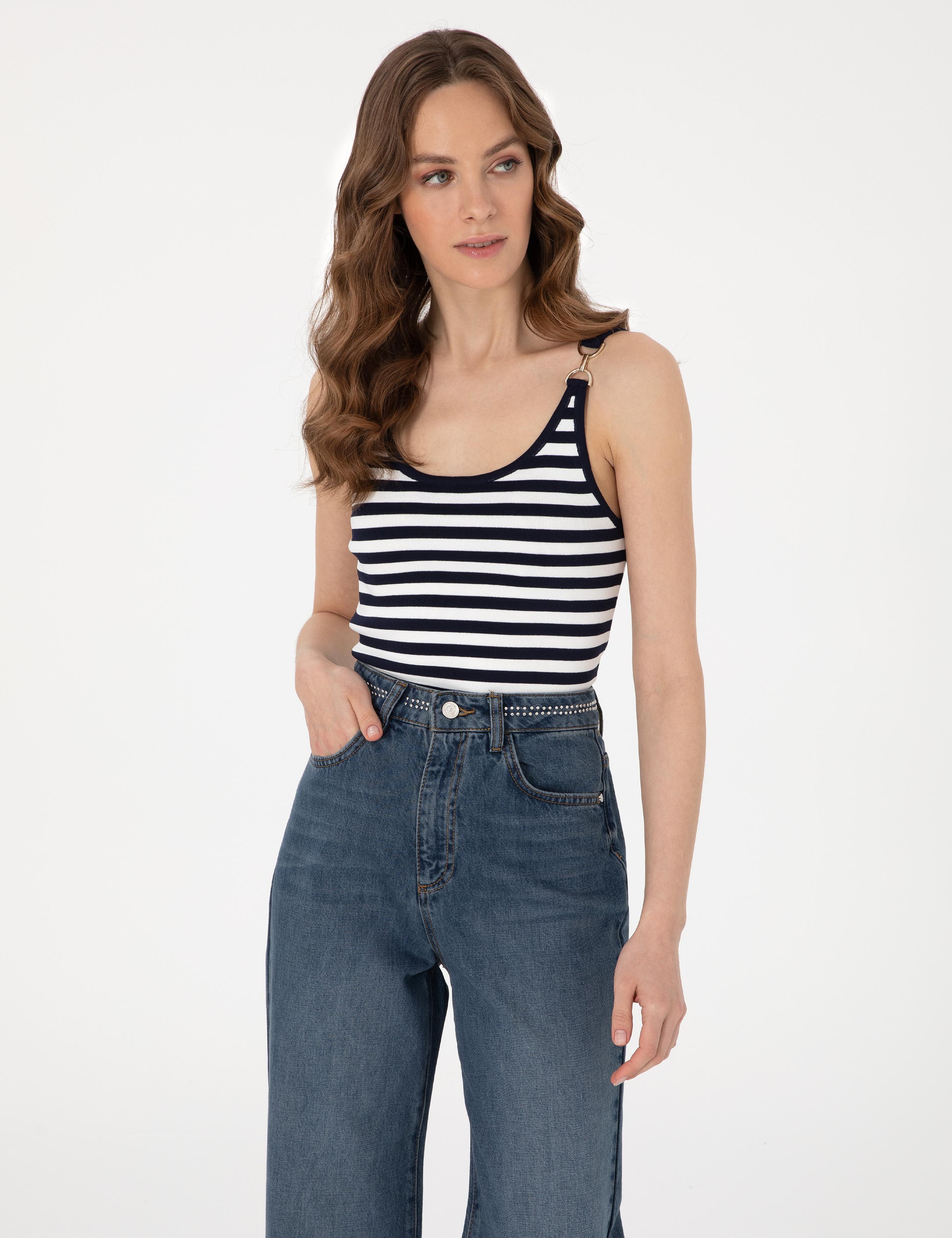 Lacivert Slim Fit Triko Tişört