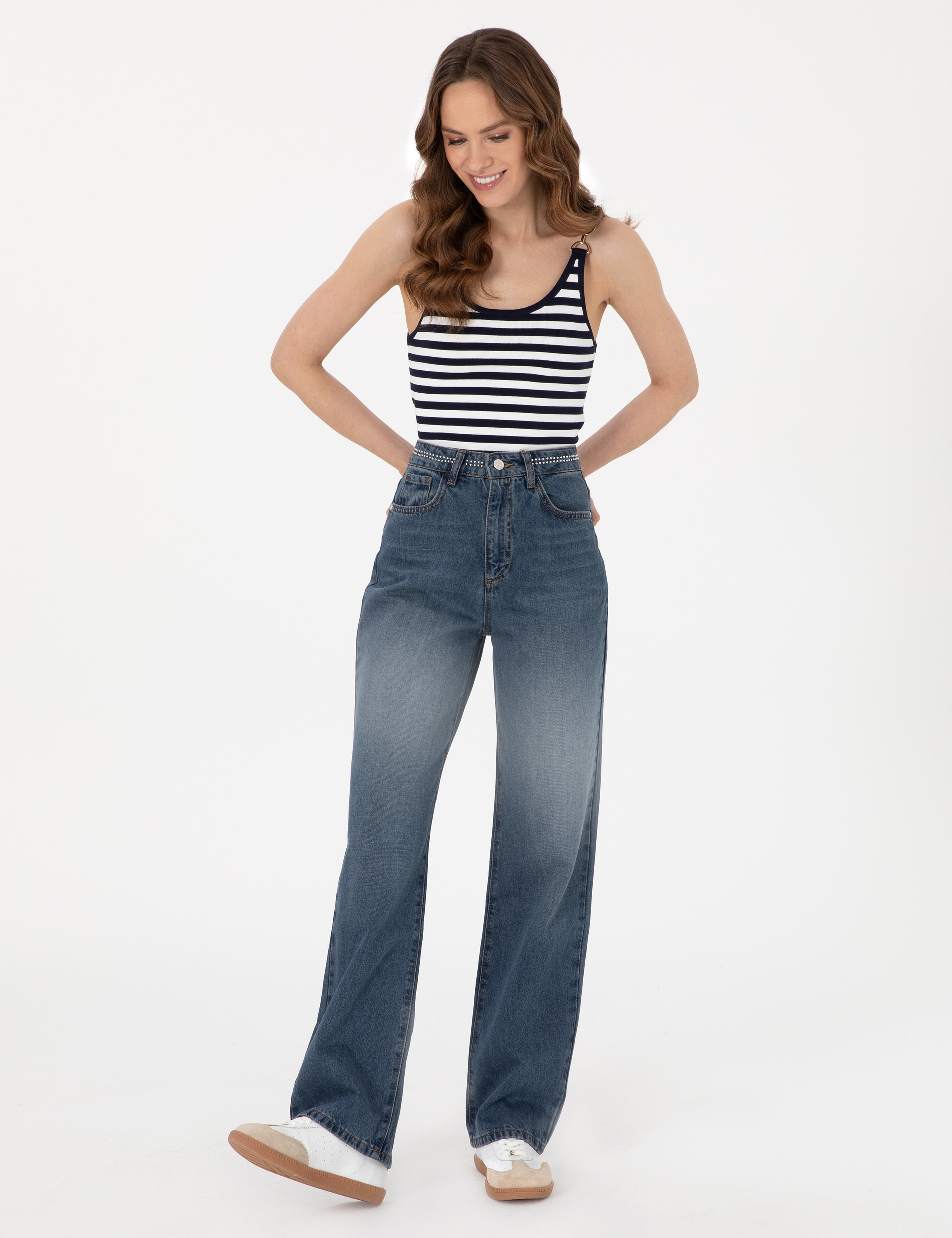 Lacivert Slim Fit Triko Tişört - Image 4