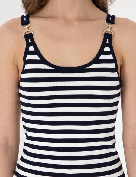 Lacivert Slim Fit Triko Tişört - 50305603013