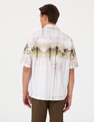 Haki Oversize Kısa Kollu Gömlek