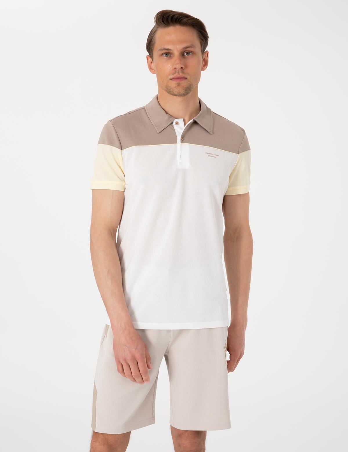 Ekru Slim Fit Tişört