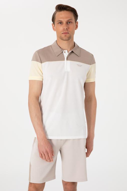 Ekru Slim Fit Tişört