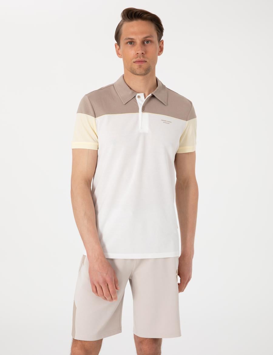 Ekru Slim Fit Tişört